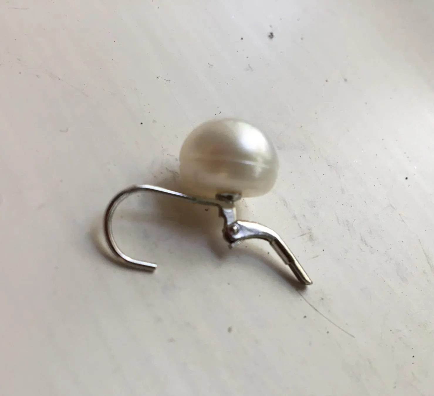 Kezef orecchini monachella argento 925 perla bianca 12 mm