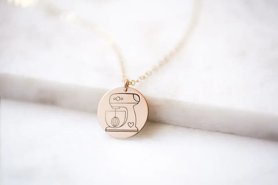 WordsByHeartCo Mixing Some Love collana disco argento 925 incisa