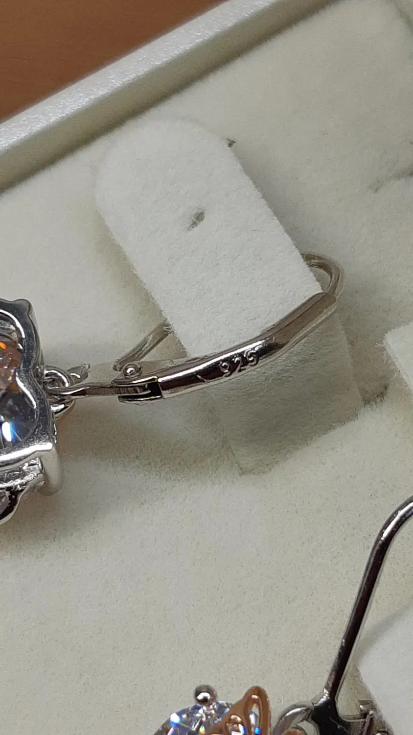 YL Cuore Farfalla orecchini argento 925 aprile