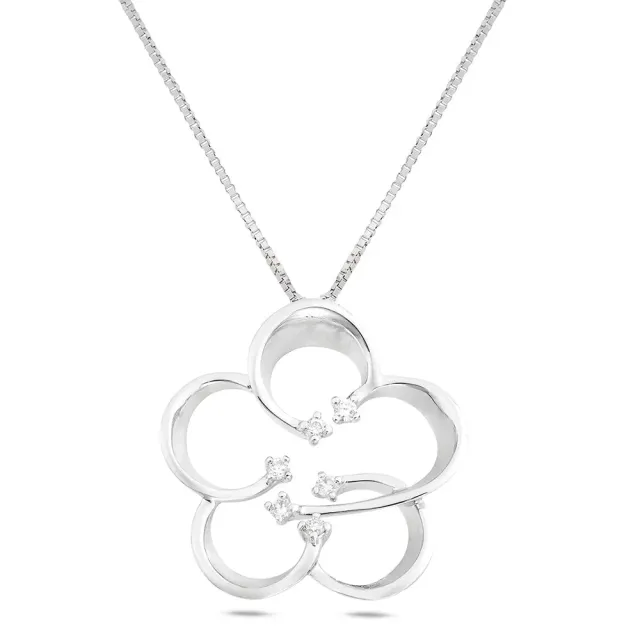 Sinico Riflessi Fiore collana oro bianco diamanti 42 cm
