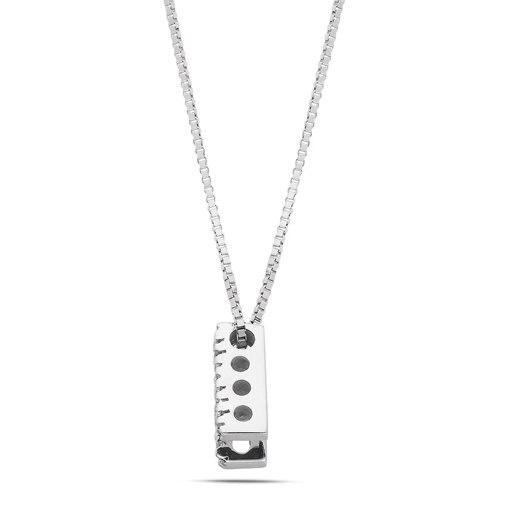 Sinico Letters A Collana Oro Bianco 18Kt Diamanti 42 cm