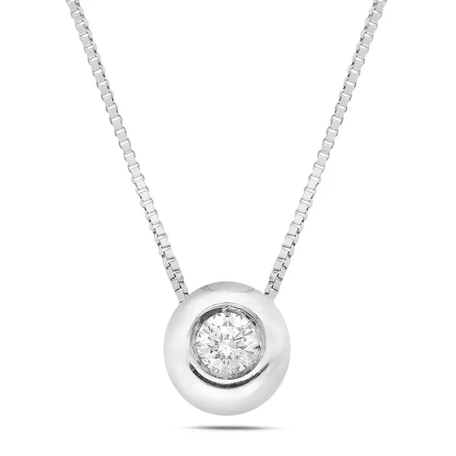 Sinico Donut collana punto luce 42 cm diamante 0,20 ct
