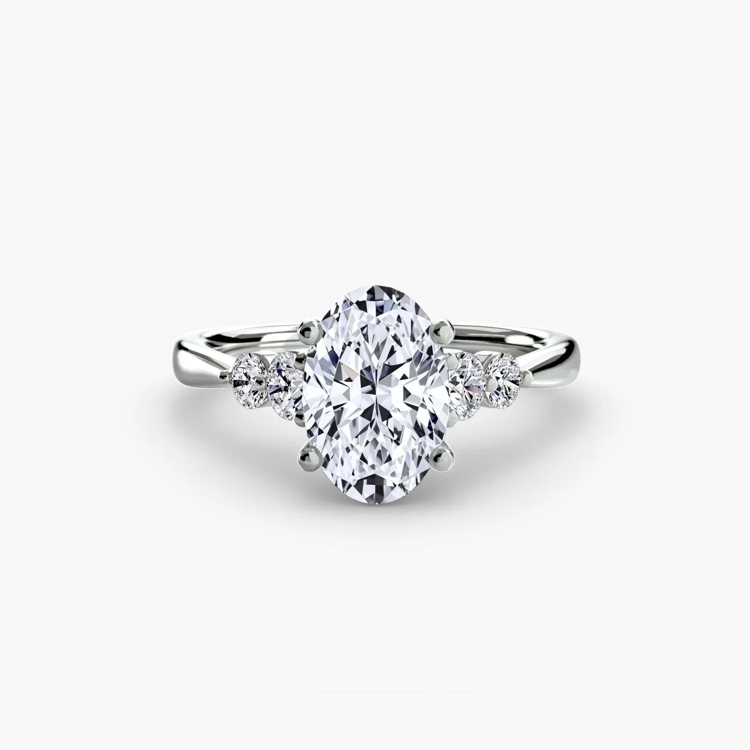 Sinico Solitari Shoulder Accents 2 anello oro giallo 14Kt