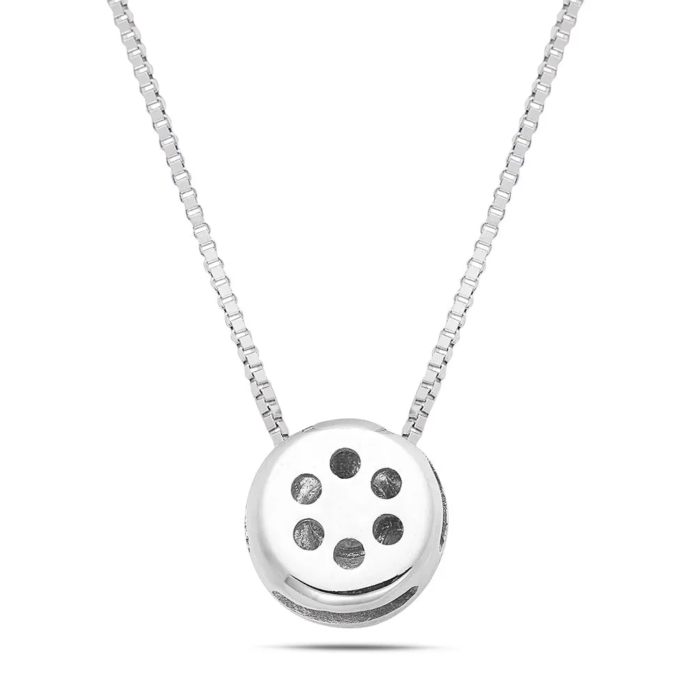 Sinico Donut collana punto luce 42 cm diamante 0,20 ct