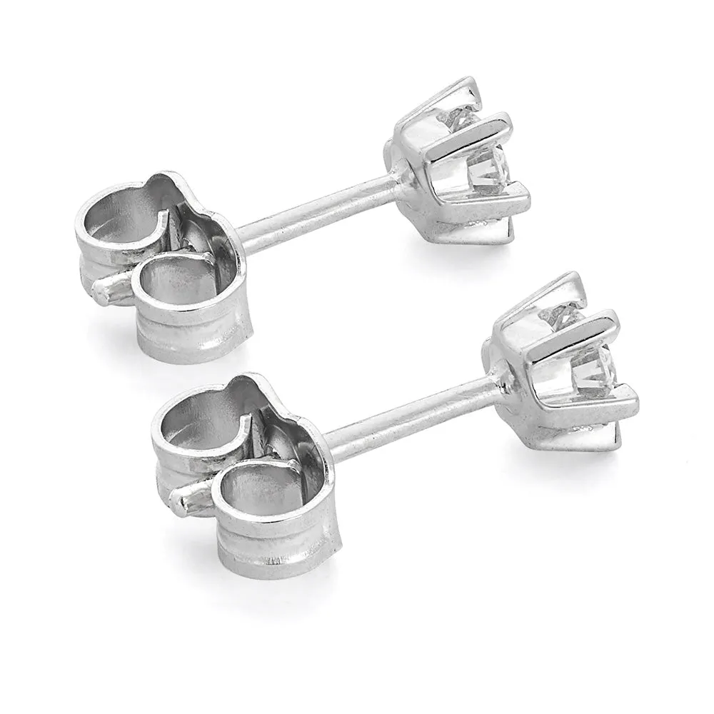 Sinico Prismia orecchini punto luce oro bianco 18Kt 0,29ct