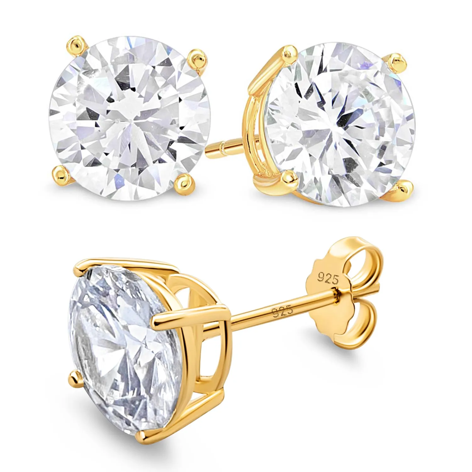 Kezef Zirconi orecchini oro bianco argento punto luce