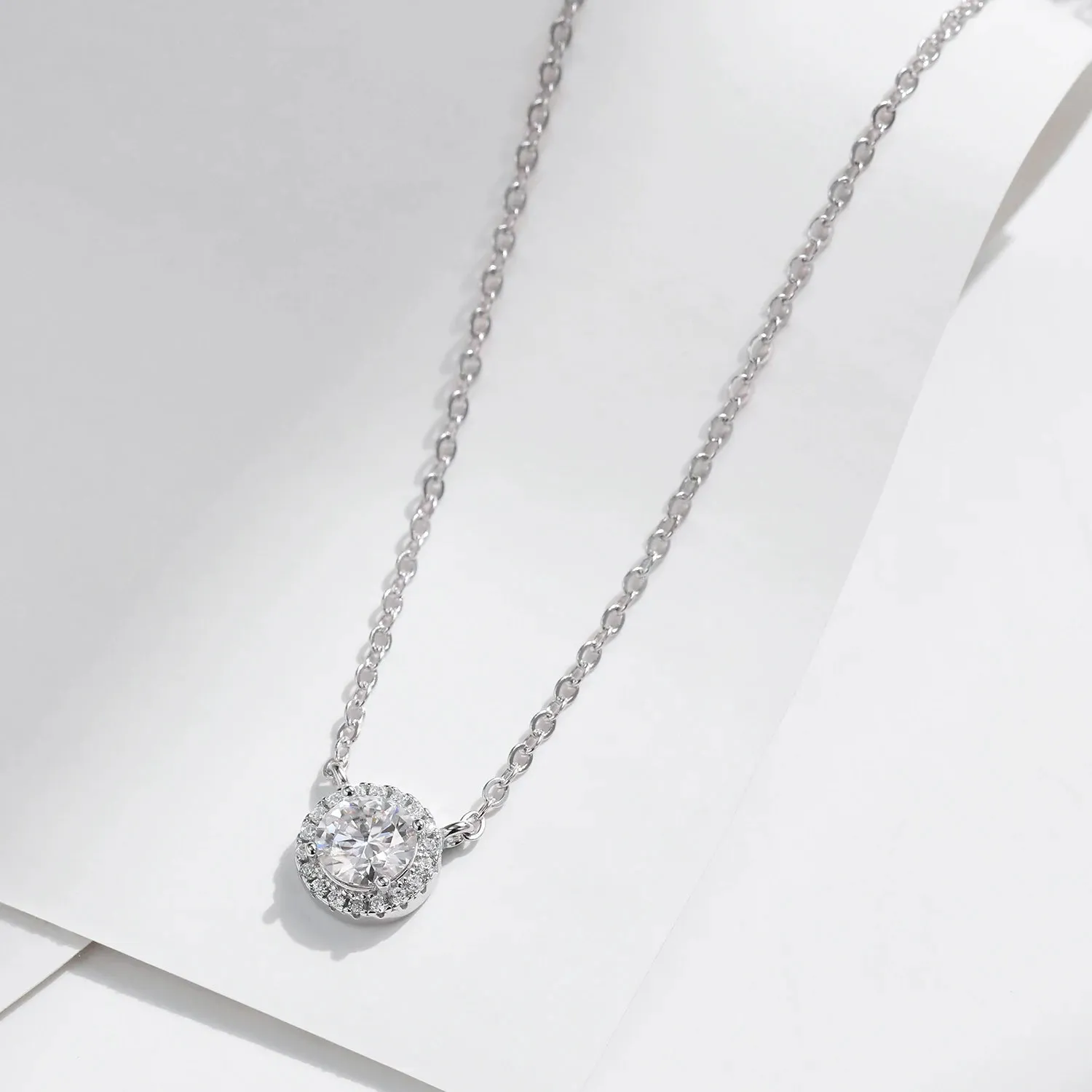 MODIAN 0,8 ct collana pendente moissanite argento 925