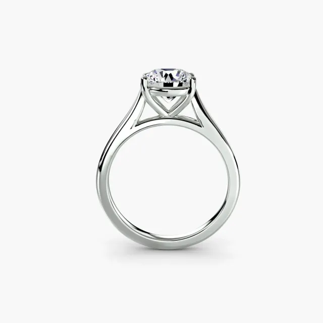 SINICO Solitaire 1 anello solitario oro bianco 14Kt tondo
