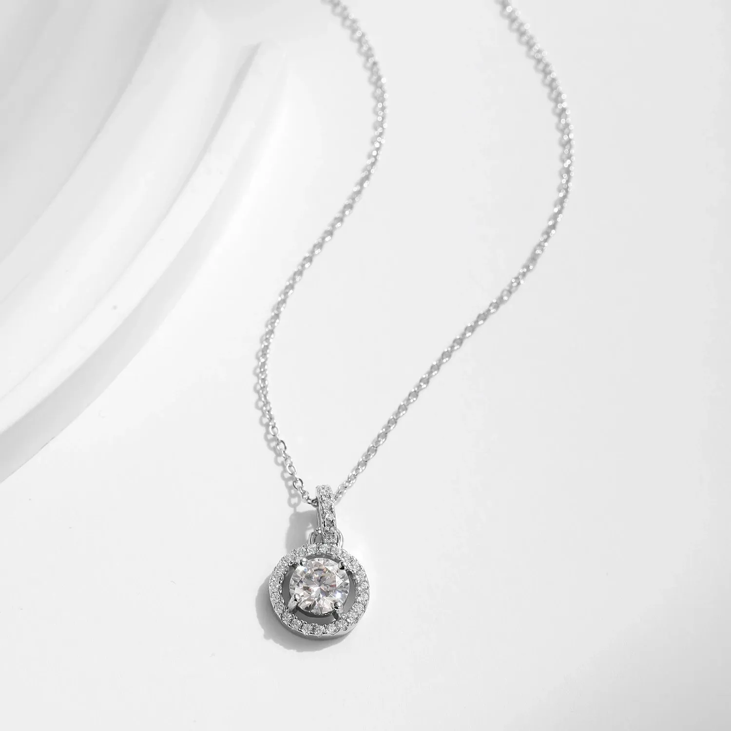 MODIAN 1 Carat collana pendente moissanite argento 925