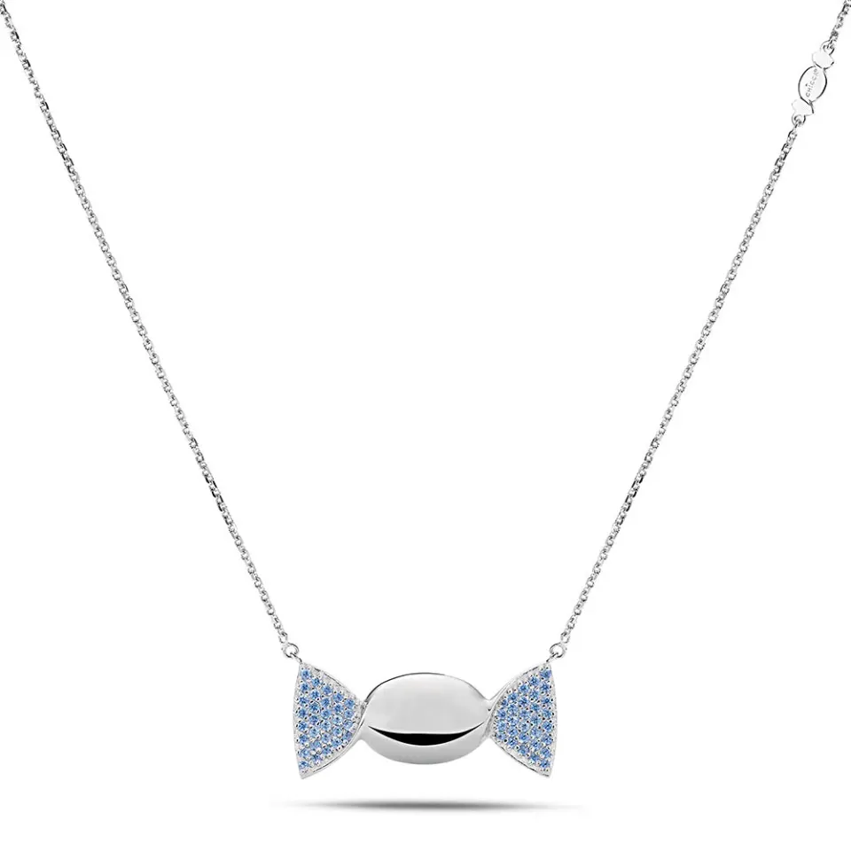 Sinico Chicca Honey collana argento zirconi azzurri
