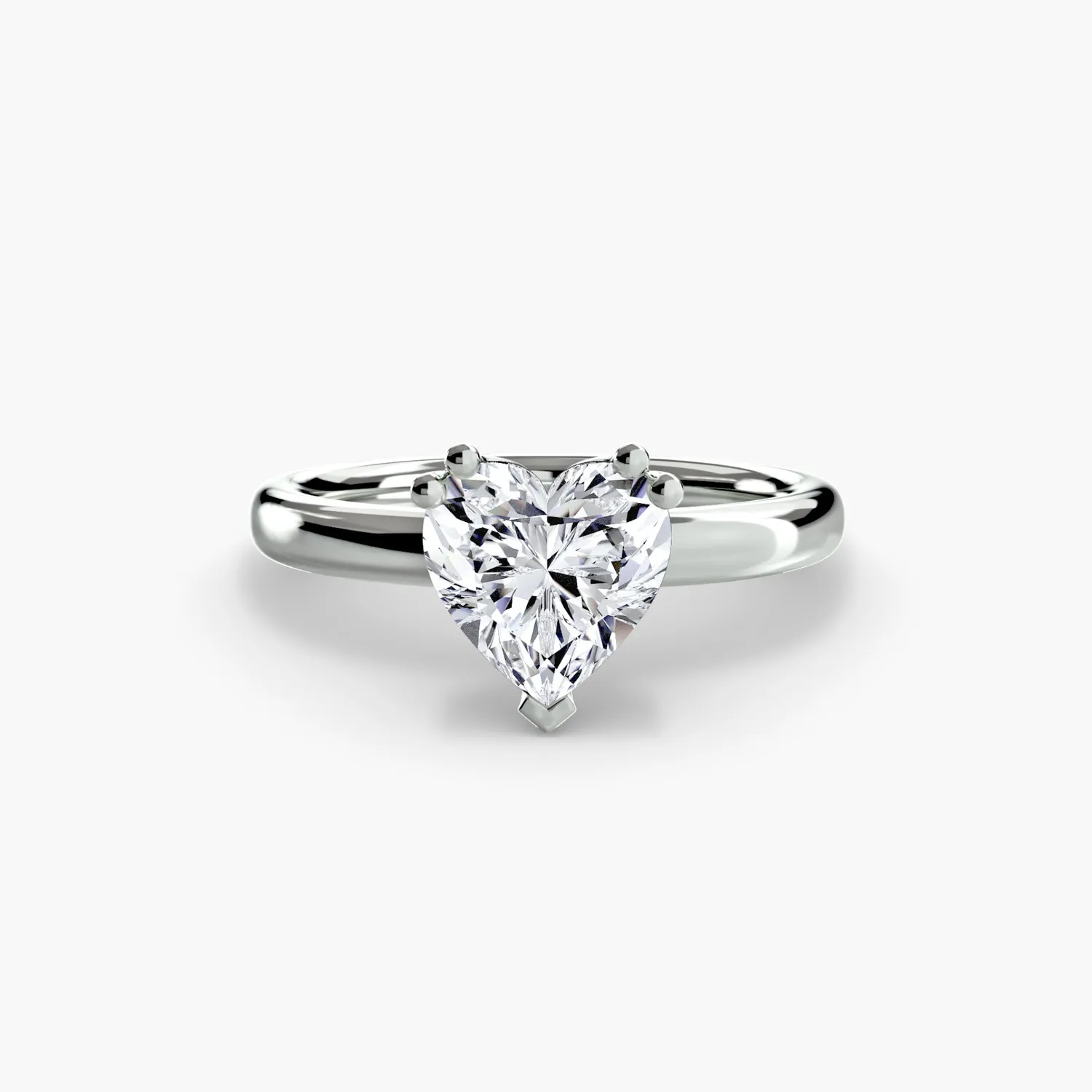 Sinico Solitaire 5 anello solitario oro bianco 14Kt tondo