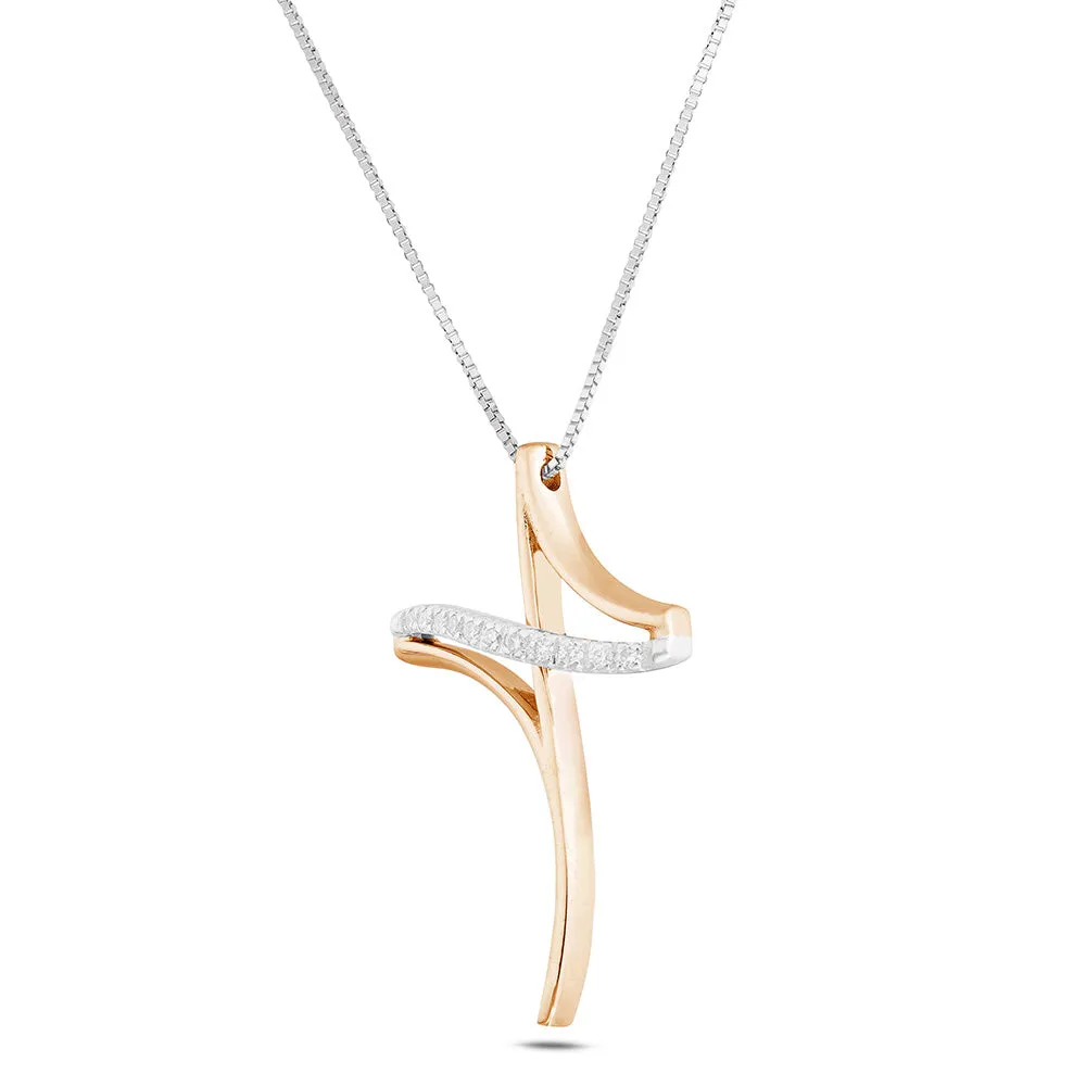 Sinico Eterea Croce collana oro diamanti 42 cm