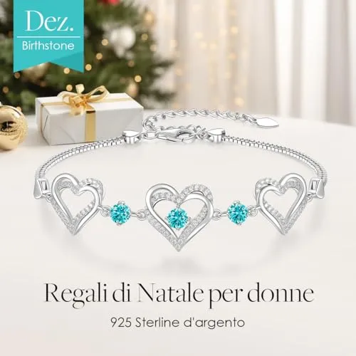 CDE Classico Bracciale Donna Argento 925 Cuore Zirconi