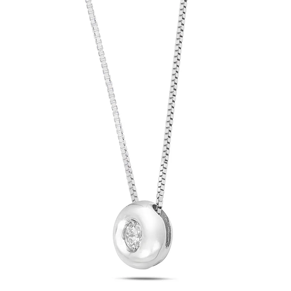 Sinico Donut collana punto luce 42 cm diamante 0,09 ct