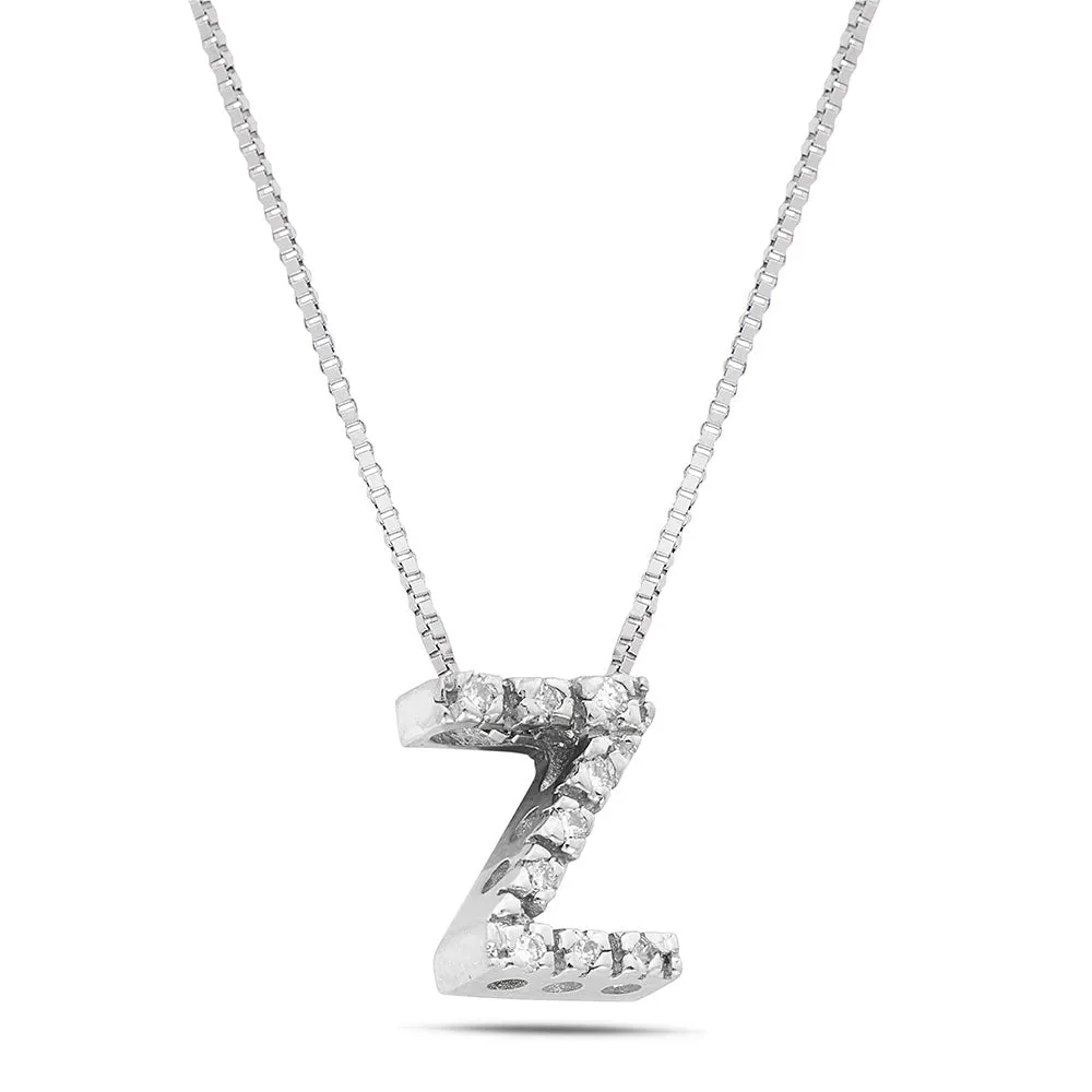 Sinico Letters Lettera Piccola Z Collana oro bianco 42 cm
