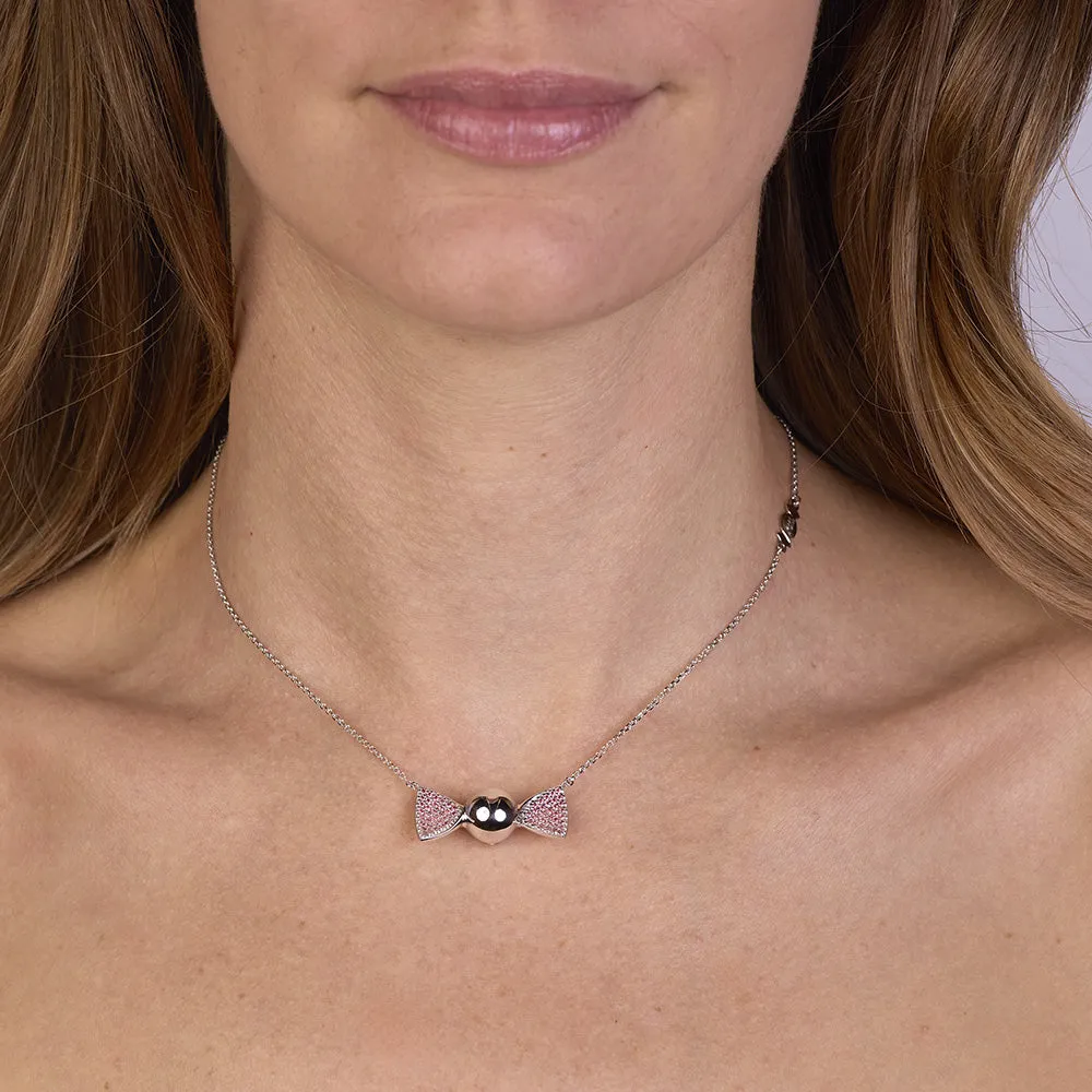 Sinico Chicca Cocoa Easy Fancy Pink collana argento rosa
