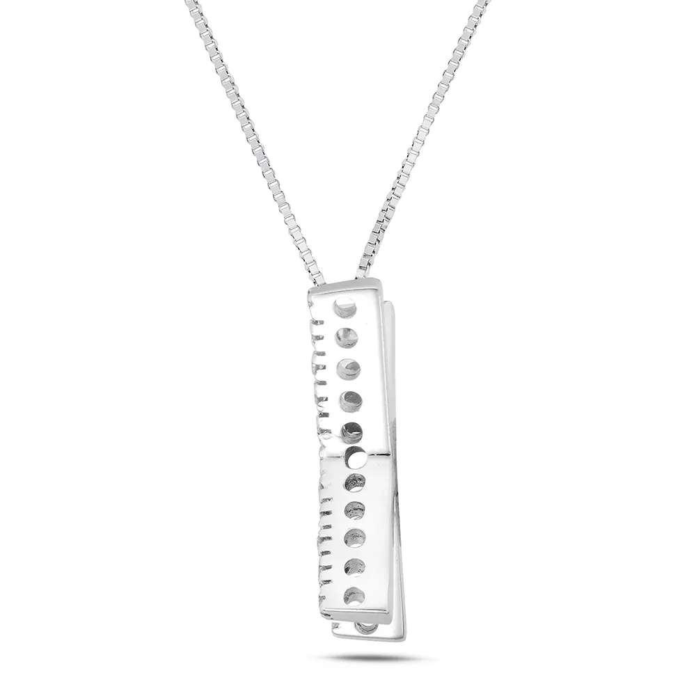 Sinico Letters collana oro bianco lettera X diamanti