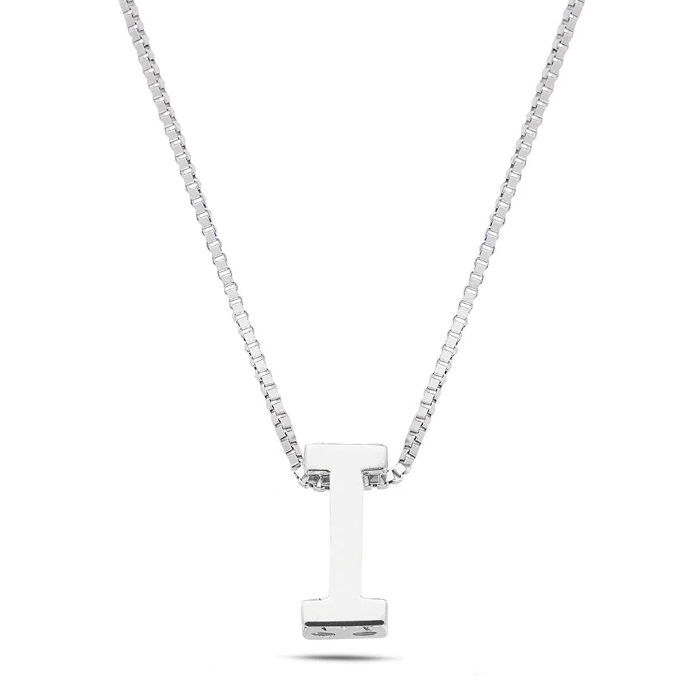 Sinico Letters I Piccola Collana Oro Bianco Diamanti 42 cm