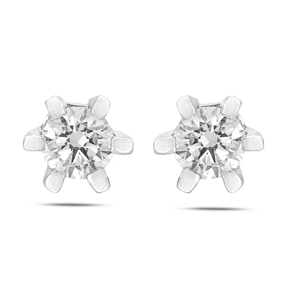 Sinico Prismia orecchini punto luce oro bianco 18Kt 0,29ct