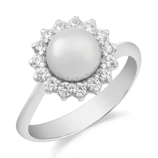 Sinico Perle anello oro bianco perla naturale