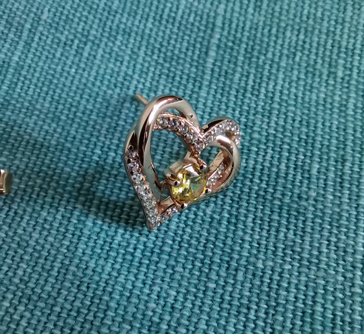 CDE Cuore orecchini donna argento 925 placcato oro