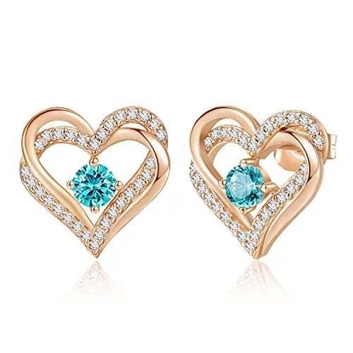 CDE Cuore Orecchini Argento 925 Oro Bianco