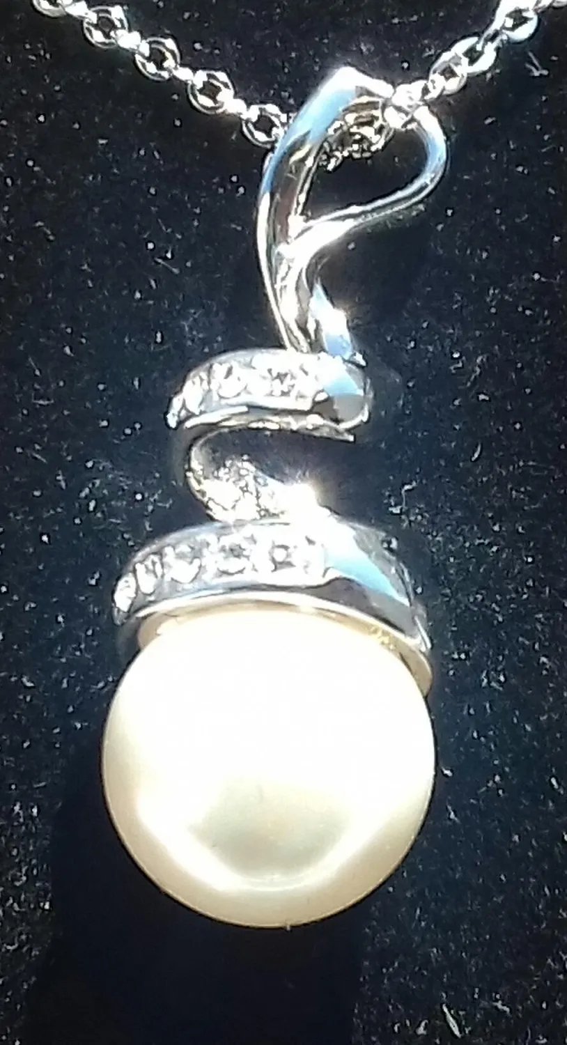 CDE Sei l'unico collana oro rosa perle Swarovski