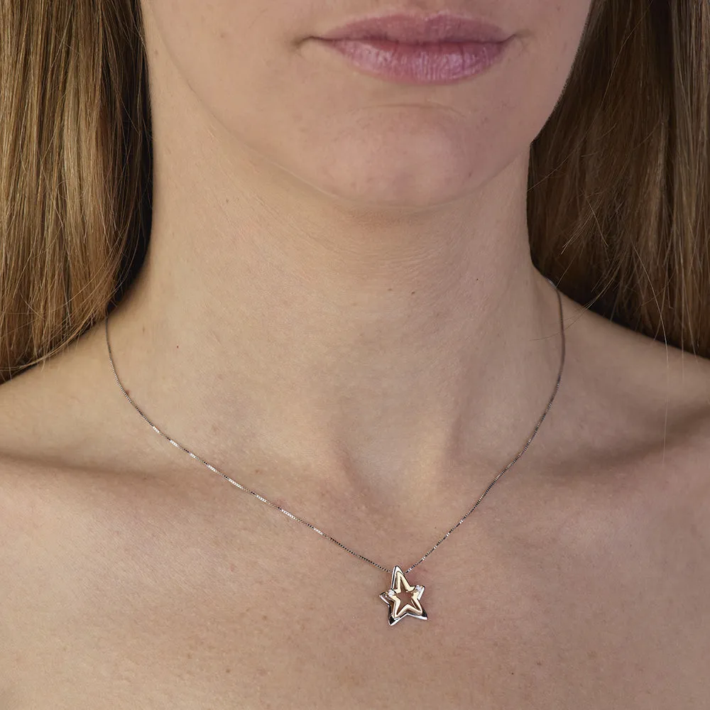 Sinico Coccole Stella collana oro bicolore diamanti