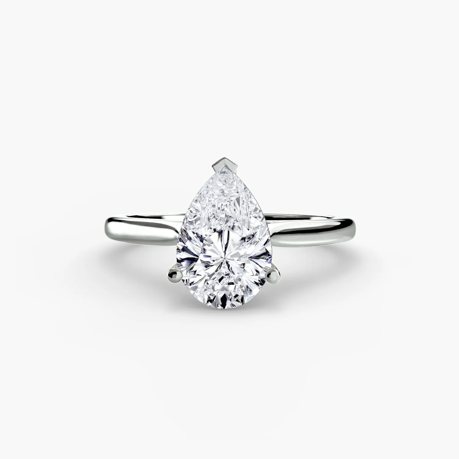 SINICO Solitaire 1 anello solitario oro bianco 14Kt tondo