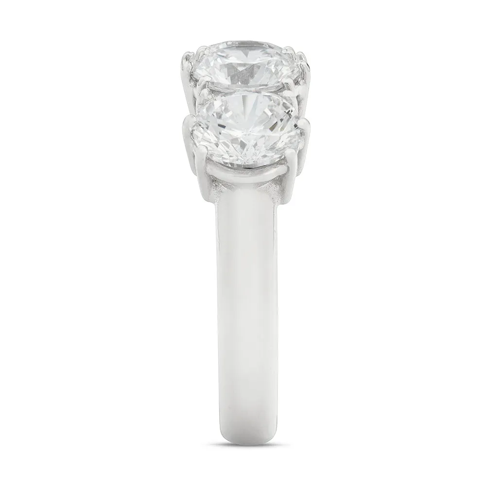 Sinico Trilogy anello oro bianco zirconia misura 14