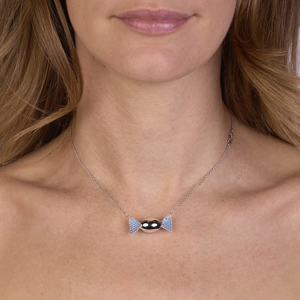 Sinico Chicca Honey collana argento zirconi azzurri