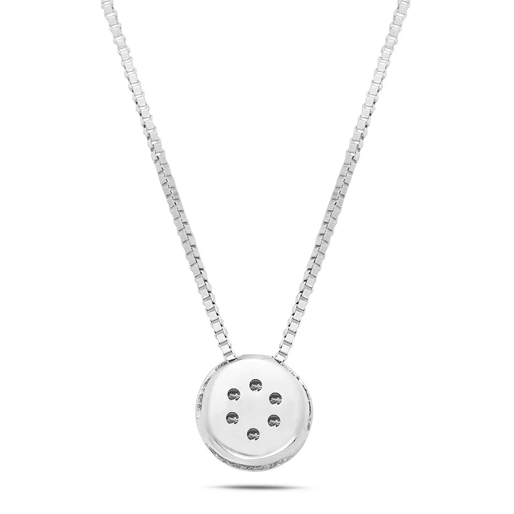 Sinico Donut Punto Luce Collana Oro Bianco 42 cm Diamante