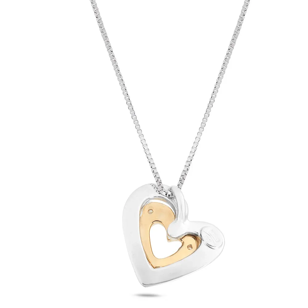 Sinico Coccole cuore collana oro diamanti 0,06 ct