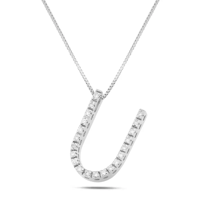 Sinico Letters lettera grande U collana oro 42 cm