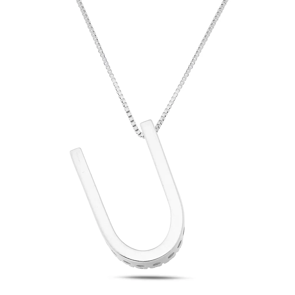 Sinico Letters lettera grande U collana oro 42 cm