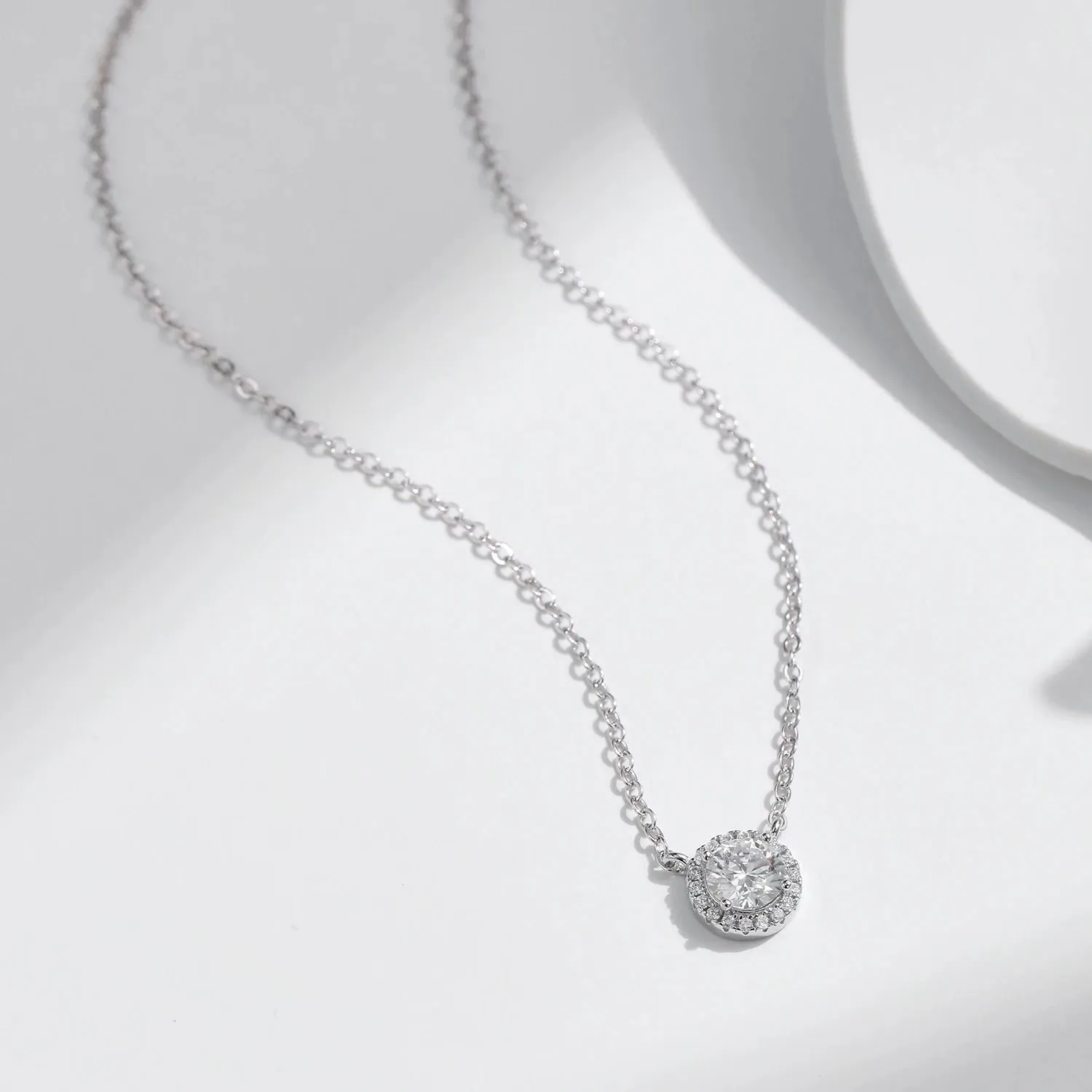MODIAN 0,8 ct collana pendente moissanite argento 925