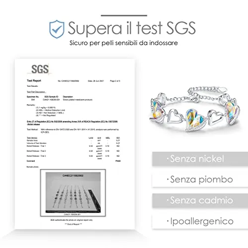 CDE Amore Cuore bracciale cuore placcato oro rosa