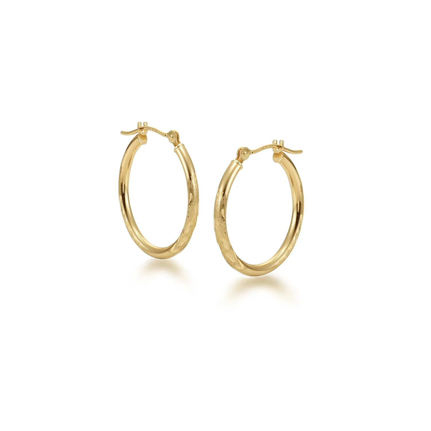 Kezef Cerchio orecchini oro 14k taglio diamante