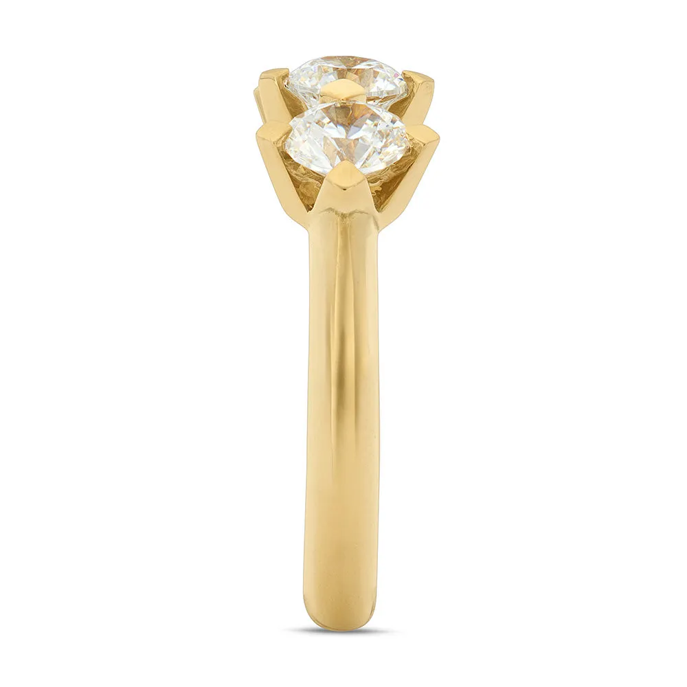 Sinico Trilogy anello oro giallo zirconia misura 13