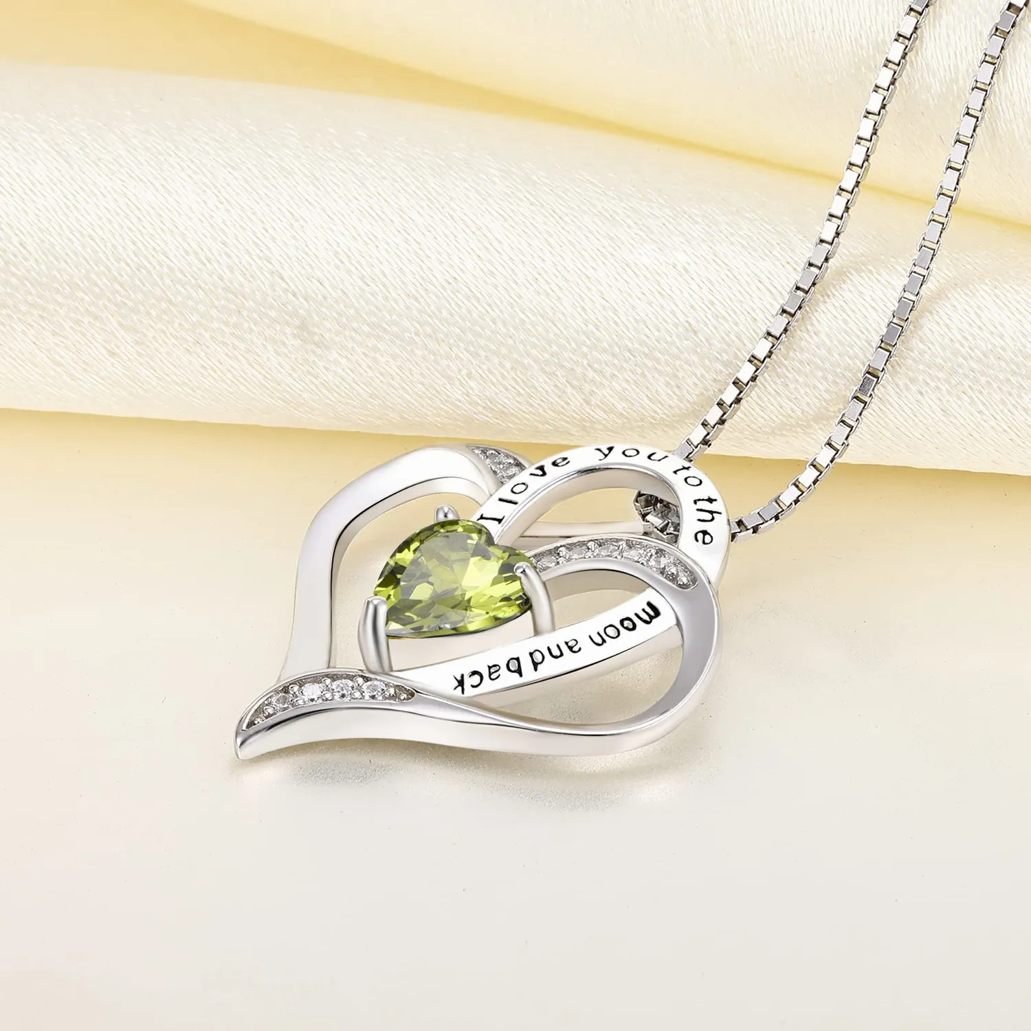 YL Cuore collana argento 925 catena 45+3 cm