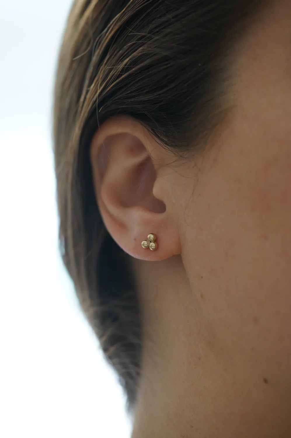 WordsByHeartCo Trinity Cluster orecchini lobo oro 14kt