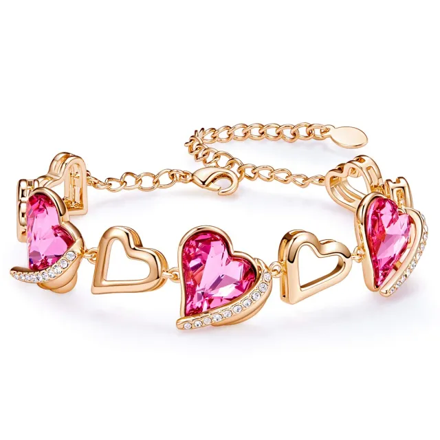 CDE Amore Cuore bracciale oro rosa cristalli