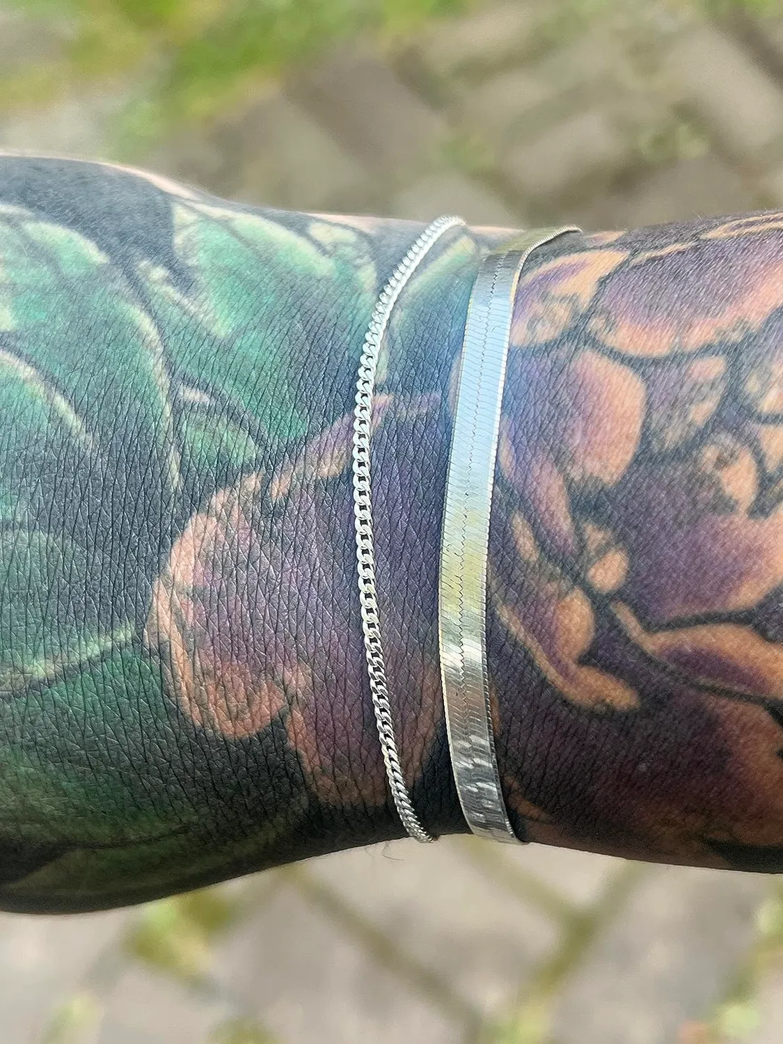 KEZEF Bracciale Catena Cubana Argento 925 2 mm