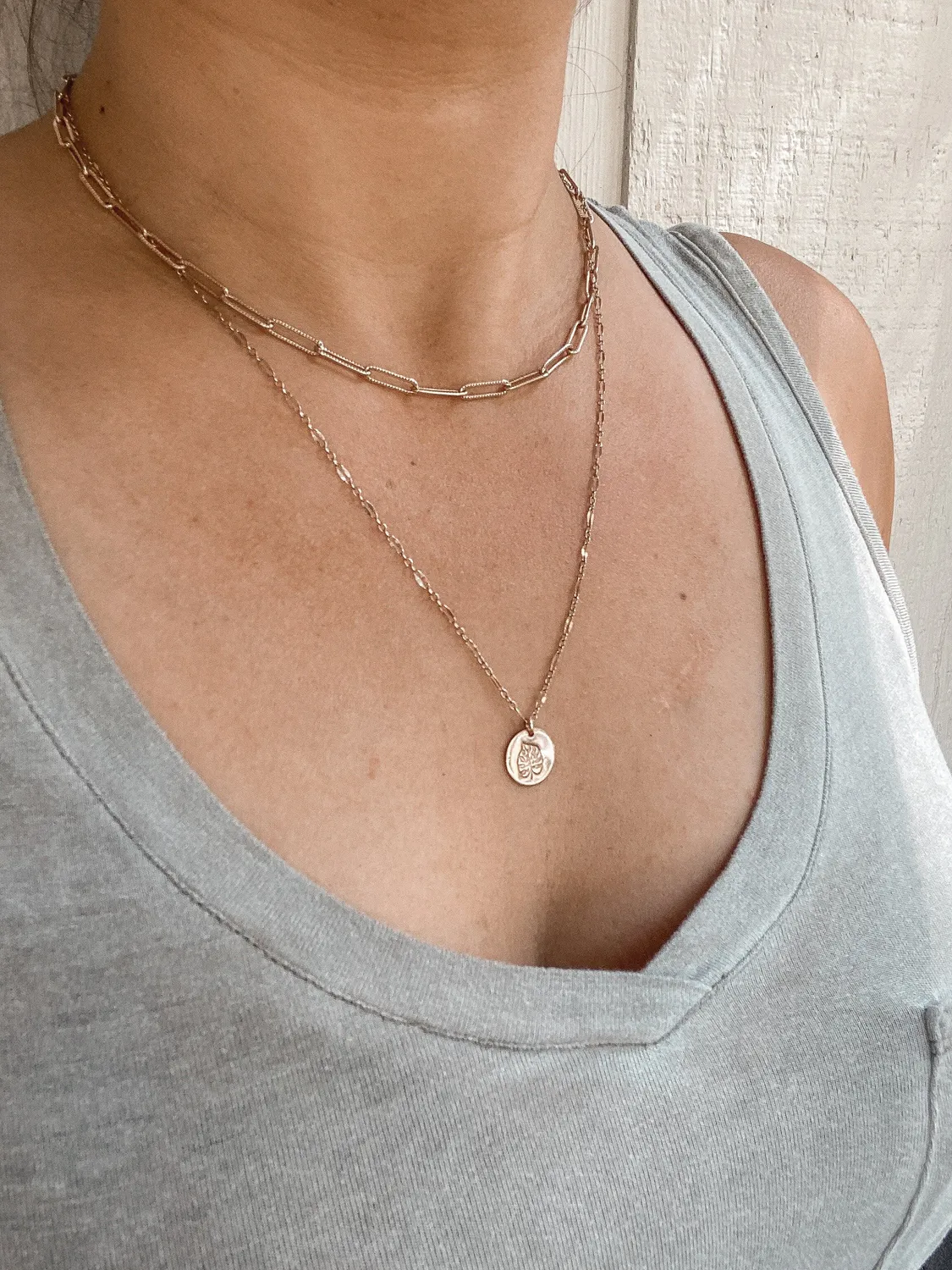 WordsByHeartCo Charlotte collana paperclip argento 925 maglie