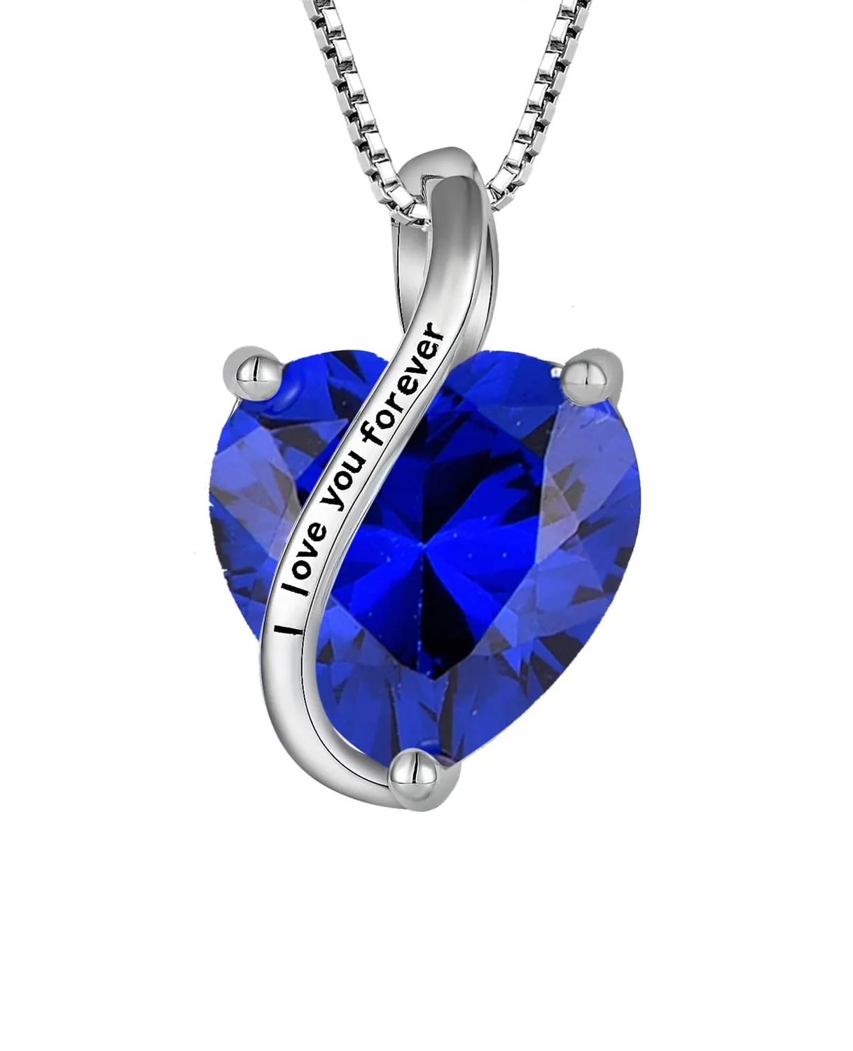 YL Cuore Mamma Collana Argento 925 Ametista Febbraio