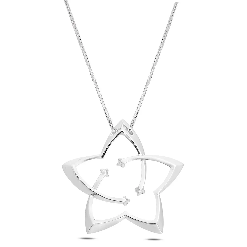 Sinico Cosmo Stella collana oro bianco diamanti 42 cm