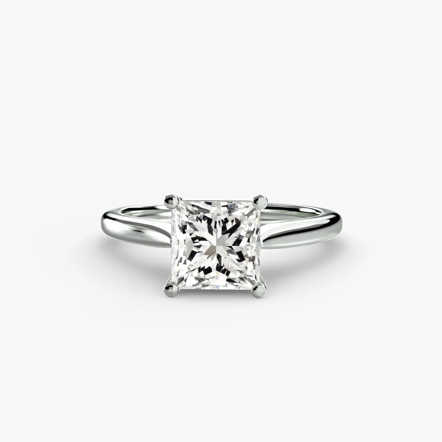 SINICO Solitaire 1 anello solitario oro bianco 14Kt tondo