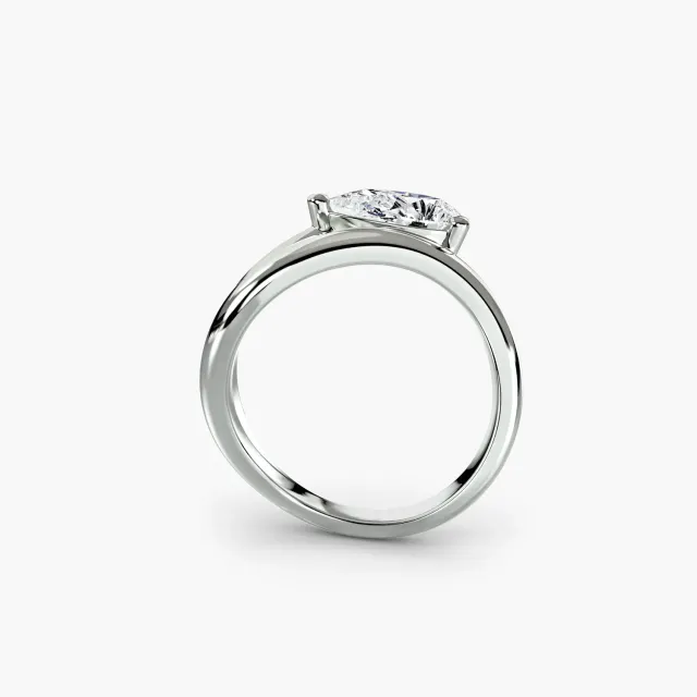 Sinico Wave Ring 2 anello oro pera 2,30 mm