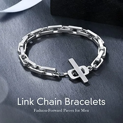 CDE bracciale uomo acciaio maglie ovali