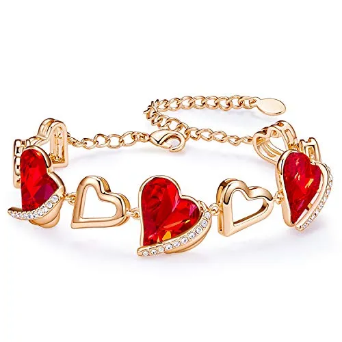 CDE Amore Cuore bracciale cuore placcato oro rosa